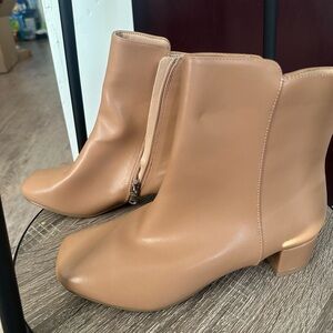 Brown Beige Booties